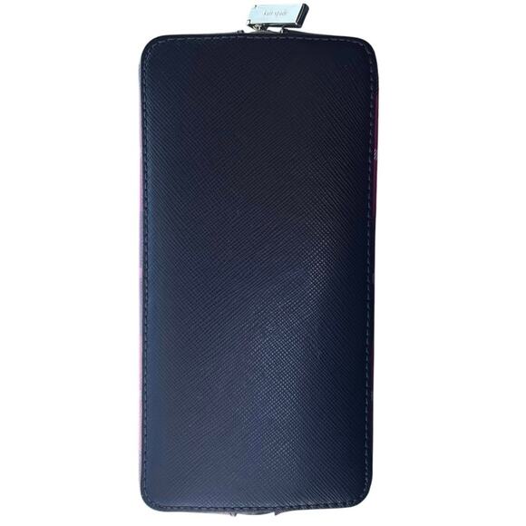 Kate Spade New York | Staci Plaid Small Cosmetic Case | Bright Rose, Red & Black - Picture 4 of 12